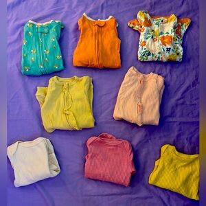 Newborn Cloud Island footed sleepers (1-2 rows) and long sleeve onesies (3 row)